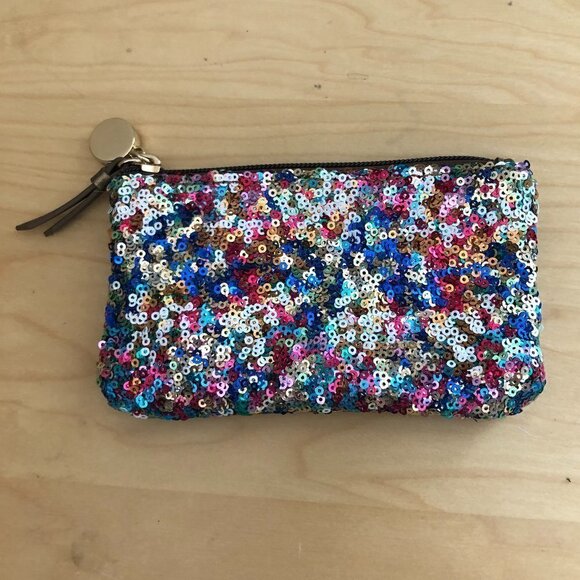 Ann Taylor Loft Sequined Wallet - Credit Card Holder - Picture 1 of 5